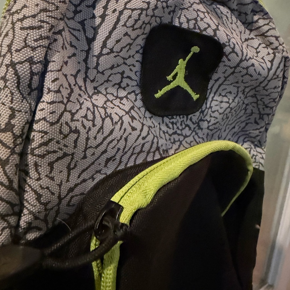 Jordan Backpack with Lime and Black Pattern